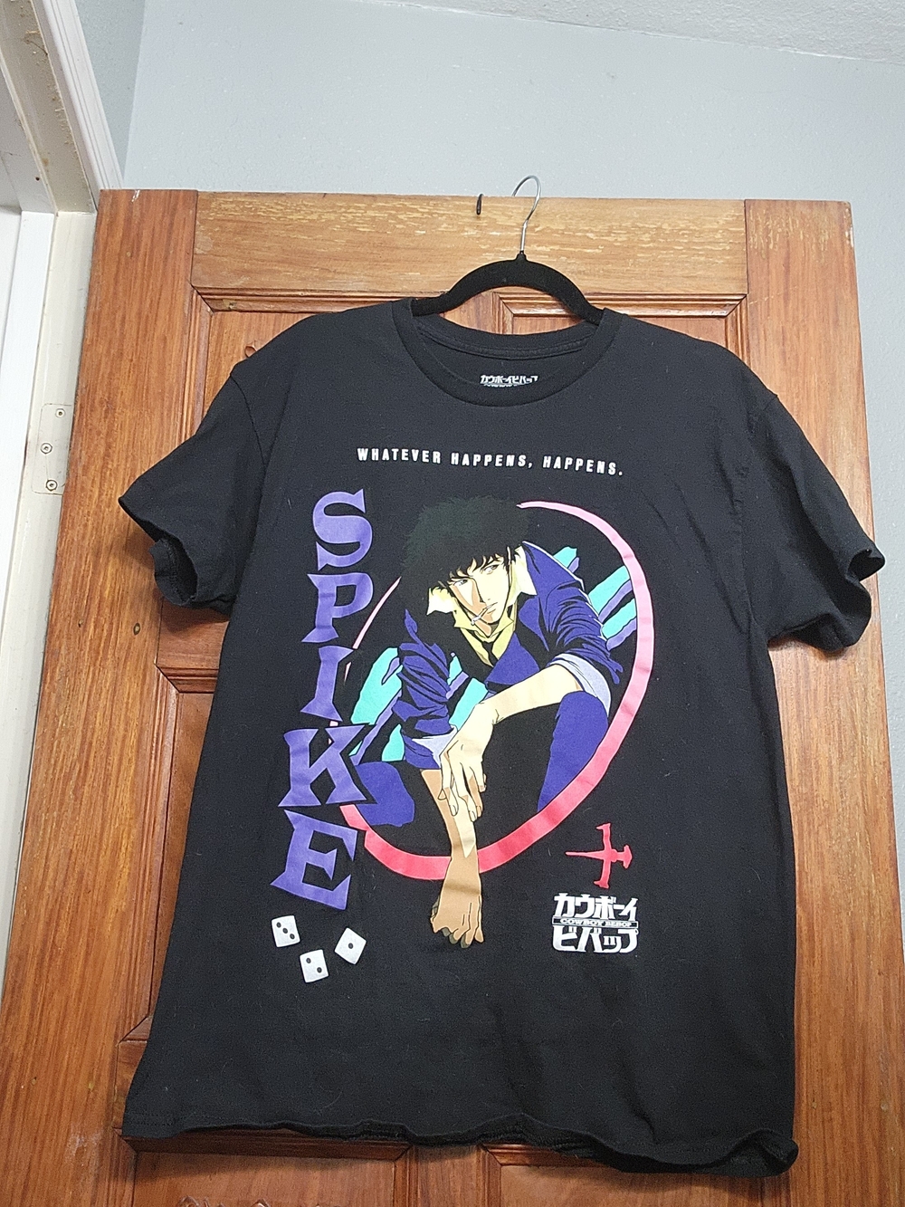 JAPANESE BEBOP Subrise Spike Anime Graphic Black Short-Sleeve Tee
